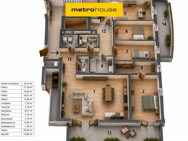Nowoczesny 5 pokojowy apartament z balkonami i garażem zapraszam