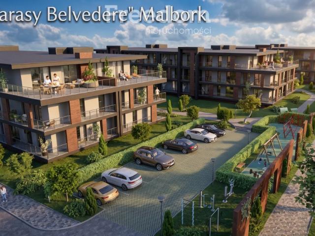 Nowoczesne mieszkanie 38 m² w centrum Malborka Tarasy Belvedere
