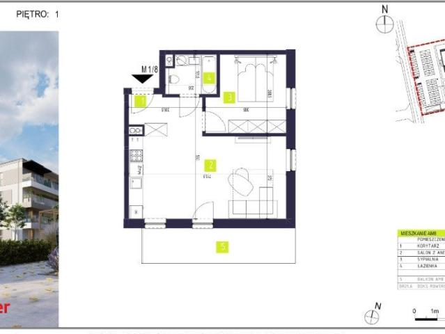 Nowoczesne mieszkanie 48 m² z balkonem w Głogowie Małopolskim