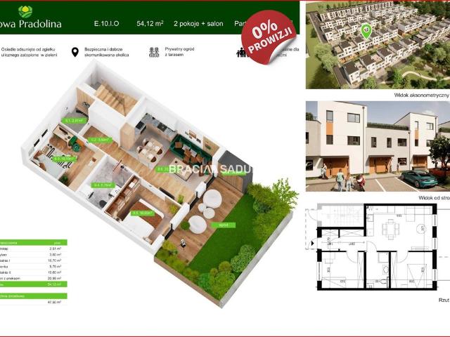 Nowoczesne mieszkanie 54 m² z ogródkiem Tarnów Zabłocie