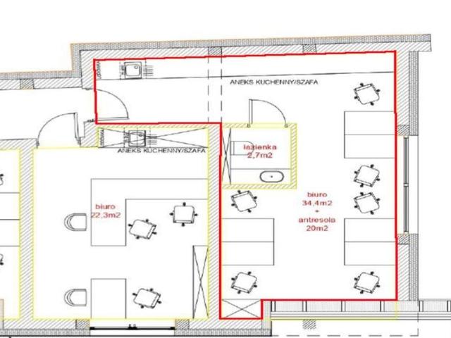 Nowoczesne biuro z antresolą, wysoki standard, 57 m²