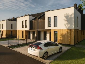 Nowoczesne bliźniaki 85 m² z ogrodem, stan deweloperski