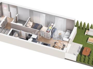 Nowoczesne dwupoziomowe mieszkanie z ogródkiem i smart home