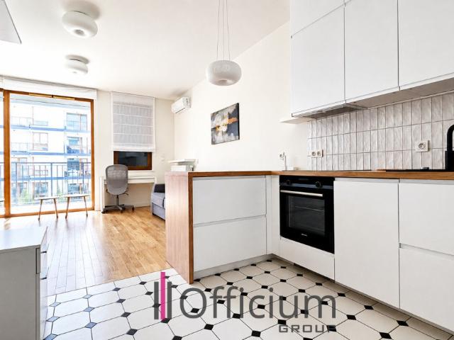 Nowoczesne studio 31 m² w Wilanowie z siłownią i sauną