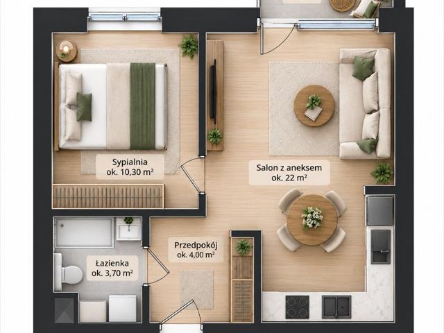 Nowoczesne 2 pokojowe mieszkanie 40 m² na Gaju polecam