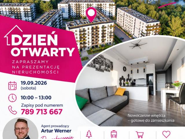 Na sprzedaż nowoczesne 2 pokojowe mieszkanie 44,32 m² z loggią
