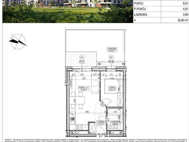 Nowoczesne 2 pokojowe mieszkanie 36 m² w Fordonie zapraszam