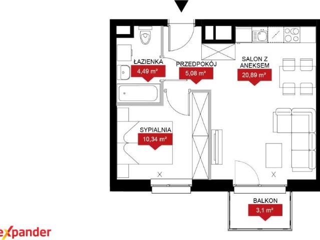 Nowoczesne 2 pokojowe mieszkanie z balkonem w Łodzi zapraszam