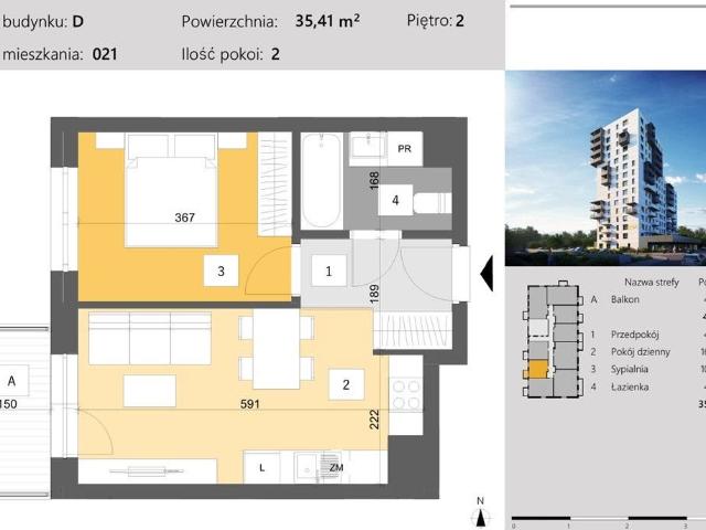 Nowoczesne 2 pokojowe mieszkanie z balkonem zapraszam