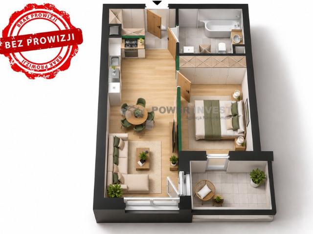 Nowoczesne 2 pokojowe mieszkanie z loggią w Bańgowie zapraszam