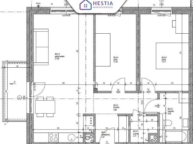 Do sprzedania nowoczesne 3 pokojowe mieszkanie 42 m² w Mierzynie