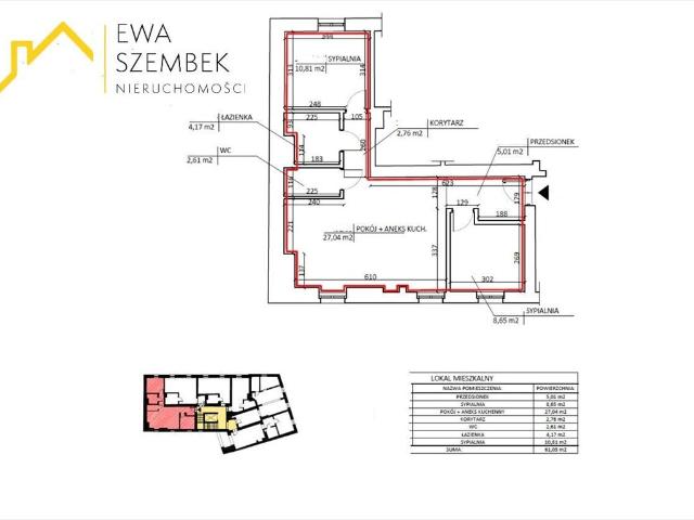 Do sprzedania nowoczesne 3 pokojowe mieszkanie 61 m² w Krakowie