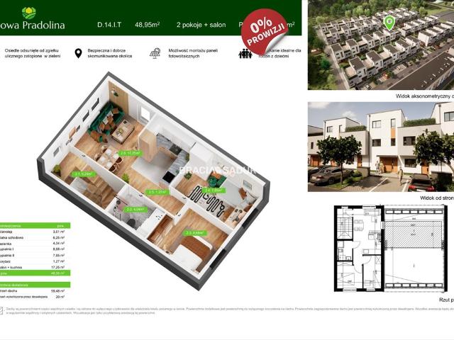 Nowoczesne 3 pokojowe mieszkanie z ogrodem lub balkonem zapraszam