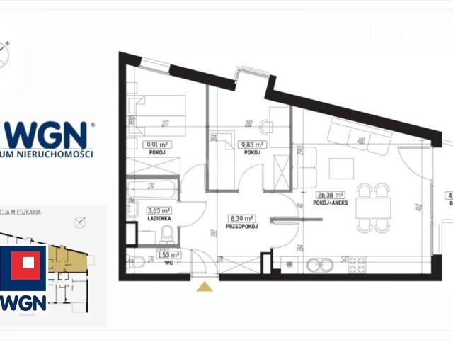 Nowoczesne 3 pokojowe mieszkanie z balkonem i systemem SMART HOME