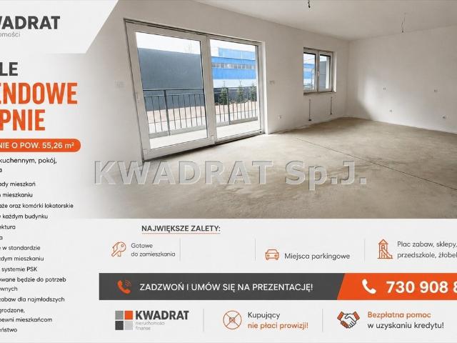 Nowoczesne 3 pokojowe mieszkanie z balkonem w Kępnie