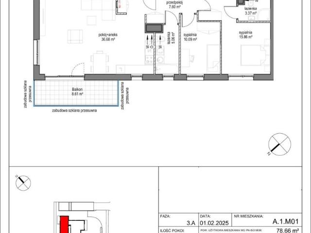 Nowoczesne 3 pokojowe mieszkanie z Smart Home i balkonem