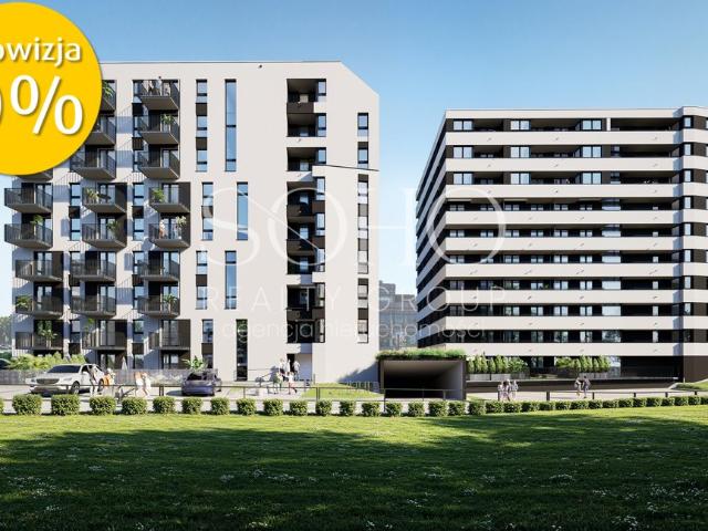 Nowoczesne 44,97 m² z loggią 3,30 m² w Krakowie