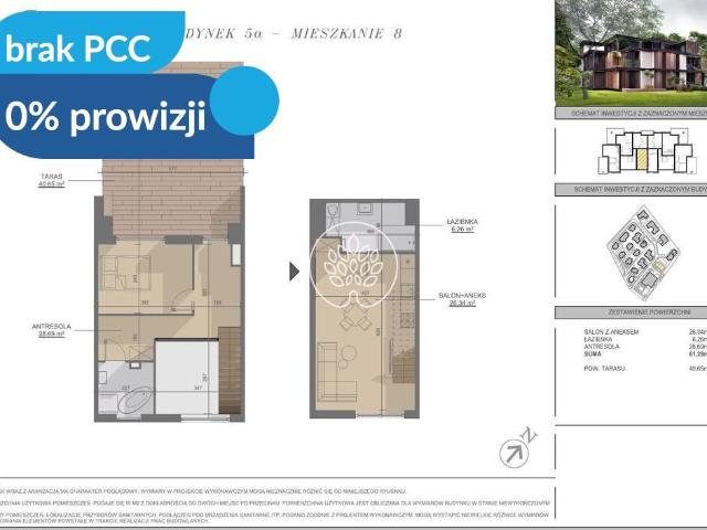 Nowoczesne 61 m² z antresolą i tarasem polecam