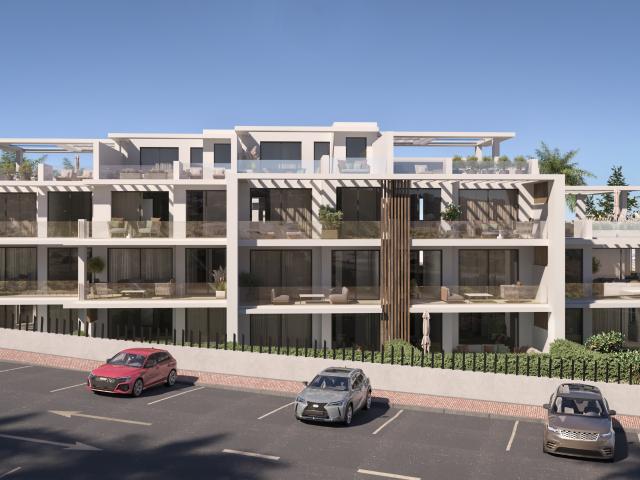 Nuevo desarrollo, nuevo proyecto, apartamentos, áticos, terraza, solarium, jardín, piscina, Nueva Milla de Oro, vistas al mar