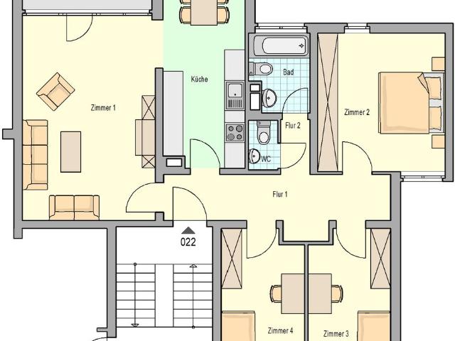 nur mit WBS! renovierte 4 ZKB Wohnung in Trier Ehrang zum 01.11