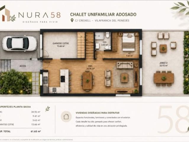 NURA 58, PRÓXIMA CONSTRUCCIÓN VIVIENDA DE OBRA NUEVA EN VILAFRANCA DEL PENEDÈS