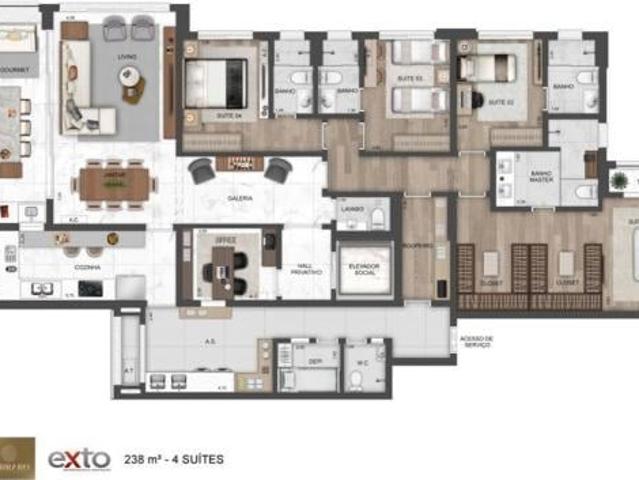 4 Suítes 4 Vagas, Novo no Contra Piso em Vila Romana !