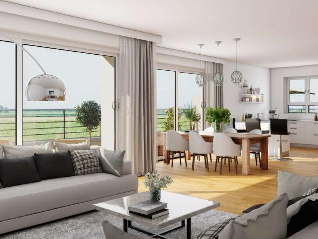 Oben zuhause in Bad Vilbel: Moderne 3 Zi. Wohnung im Staffelgeschoss mit großzügiger Dachterrasse