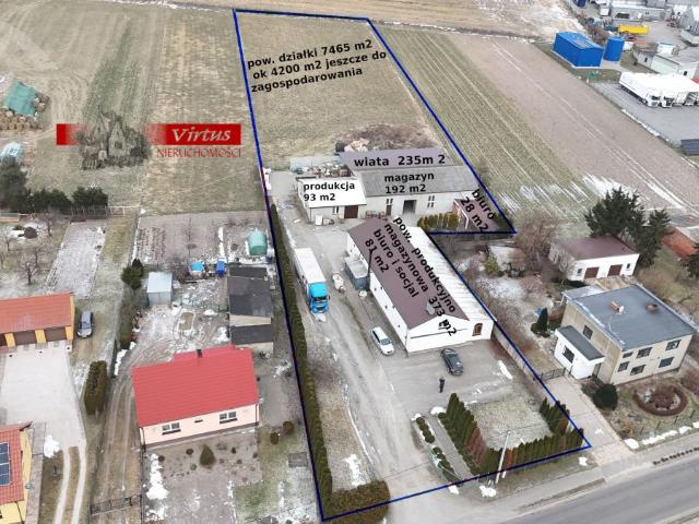 Obiekt produkcyjno magazynowy 1035 m² Łagiewniki Kościelne