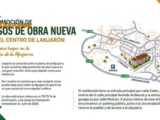 OBRA NUEVA: Piso de 2 Dorm. y 1 Baño en LANJARÓN