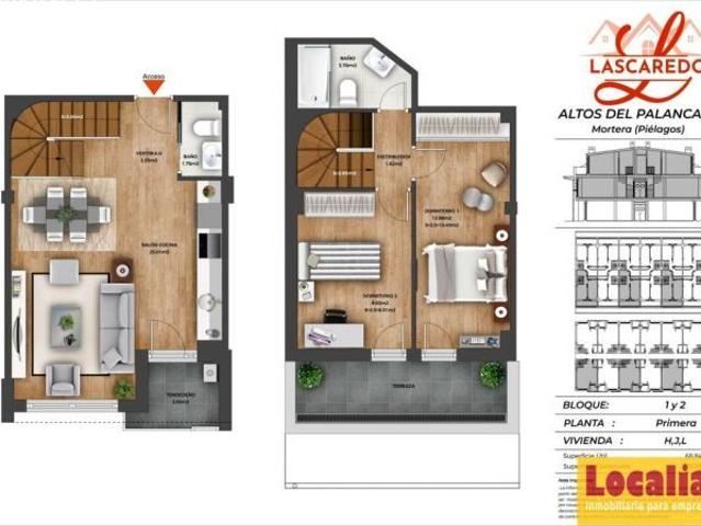 Obra nueva: vivienda en bajo con jardín en Mortera