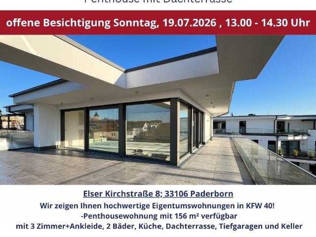 Penthouse Wohnung mit großer Dachterrasse zentral in Elsen