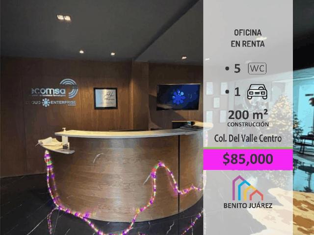 Oficinas en renta Eugenia Del Valle centro