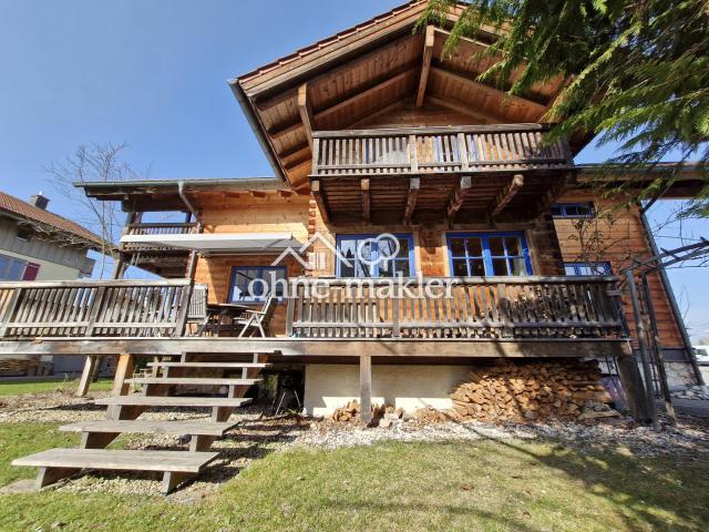 Ökol. Blockhaus in Bernau am Chiemsee – Zuhause auf Zeit für bis zu 5 Jahre, mit eigenem Garten