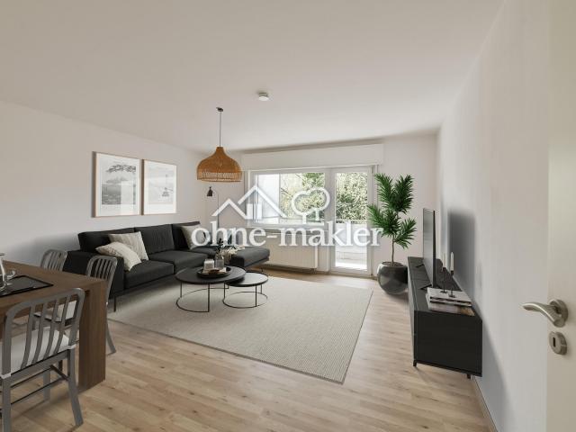OHNE MAKLER & sofort frei: Sanierte 3 Zi. Wohnung, KA Mühlburg