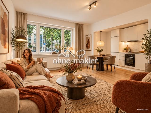OHNE BALKON, DAFÜR CA. 5,2 % RENDITE | Sanierte 2 Zi. in der Au | provisionsfrei