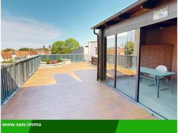 Ohne Käuferprovision! Exklusive Maisonettewohnung mit fantastischem Blick über Köthens Dächer