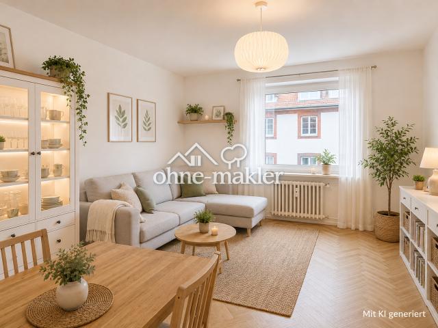 Ohne Provision Nette & gepflegte 3 Zimmer Wohnung, Balkon, Bad mit Fenster, Kellerabteil