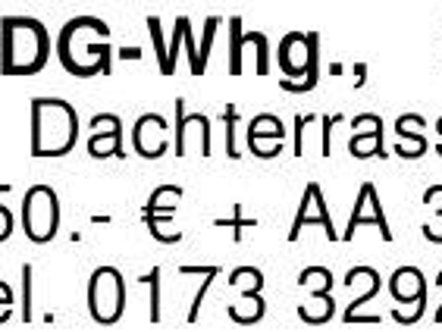 ÖHR, 1 Zi. DG Whg 34 m², Küchenzeile, Dachterrasse, ab sofort
