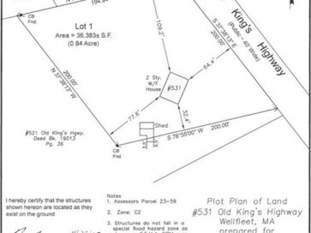Old Kings Hwy, Wellfleet, Home For Sale