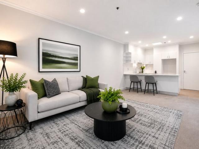 One bedroom apartment with a large double balcony
