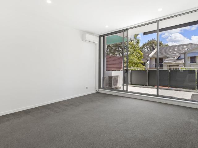 Freshly Painted One bedroom plus Large Study apartment with spacious living space with sun filled northerly aspect