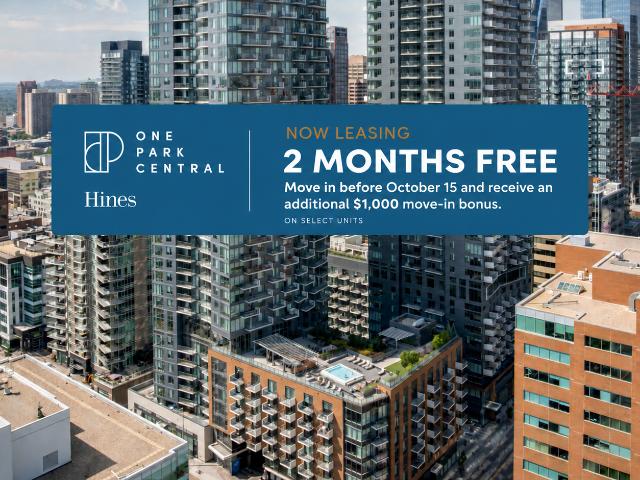 One Park Central Studio, 1 Bathroom Apartment for Rent