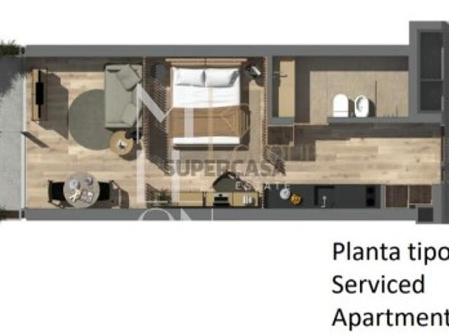 Oporto Metropolitano Serviced T0 com garantia mensal de 5% de lucro Matosinhos