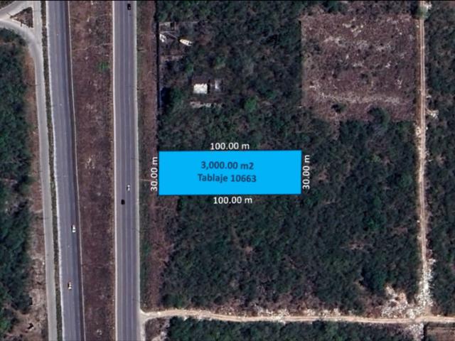 ¡Oportunidad! Terreno sobre la Carretera Mérida Progreso de 3,000 m2