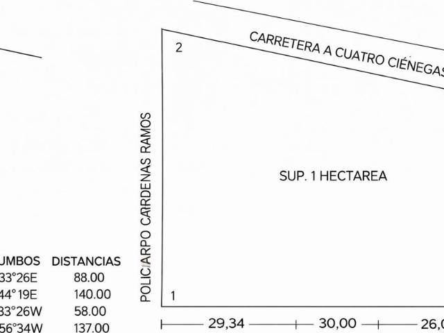 OPORTUNIDAD DE INVERSIÓN EN VENTA – TERRENO DE 1 HECTÁREA EN MONCLOVA, COAHUILA