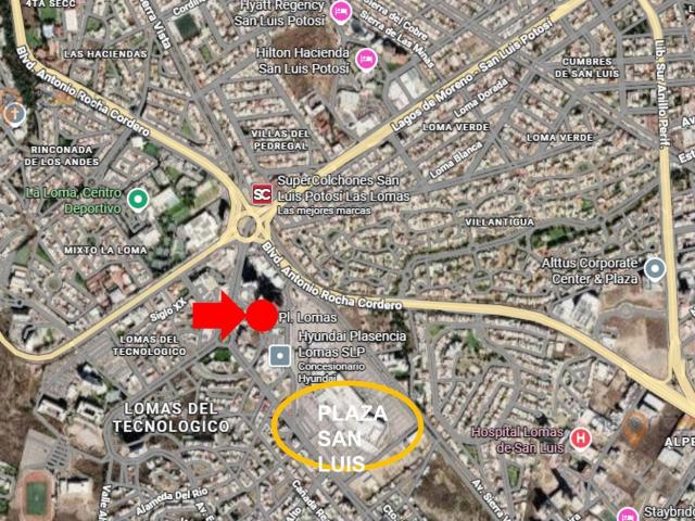 Oportunidad! Renta de Terreno Frente a Plaza San Luis, Lomas del Tecnologico SLP