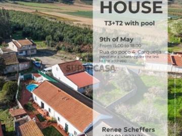 Oportunidade excecional em Carqueija, Lourinhã Duas moradias independentes com piscina, jardim e zona de barbecue