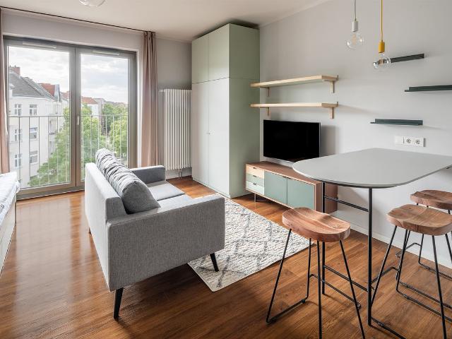 Open ended living at RIX Neukölln – modern 1 room apartment, Berlin Amsterdam Apartments for Rent