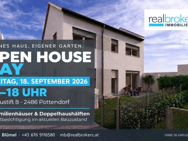 OPEN HOUSE DAY Freitag 25 September! – LEISTBARES MODERNES EINFAMILIENHAUS MIT EIGENGARTEN – BELAGSFERTIG | LUFTWÄRMEPUMPE | 2 PARKPLÄTZE