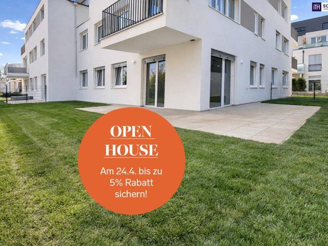 Bis zu 5% Rabatt sichern! Hochwertig Fertiggestellt! Mehr Raum I Mehr Grün I Mehr Lebensqualität: Großzügige 4 Zimmer Gartenwohnung mit privatem Gartenparadies und Top Infrastruktur!
